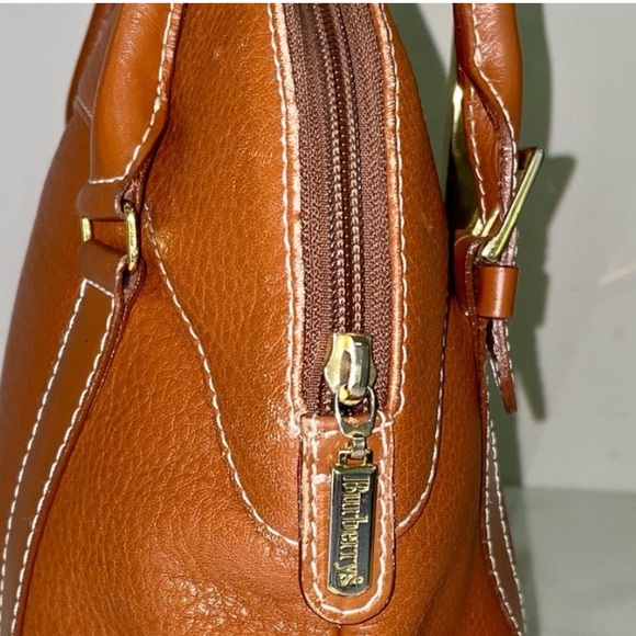 AUTHENTIC RARE (Vintage) BURBERRYS Leather top Handles Bag - Picture 4 of 8